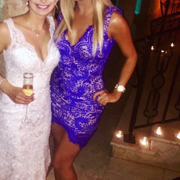 Blue lace dress - Picture 2 of 6